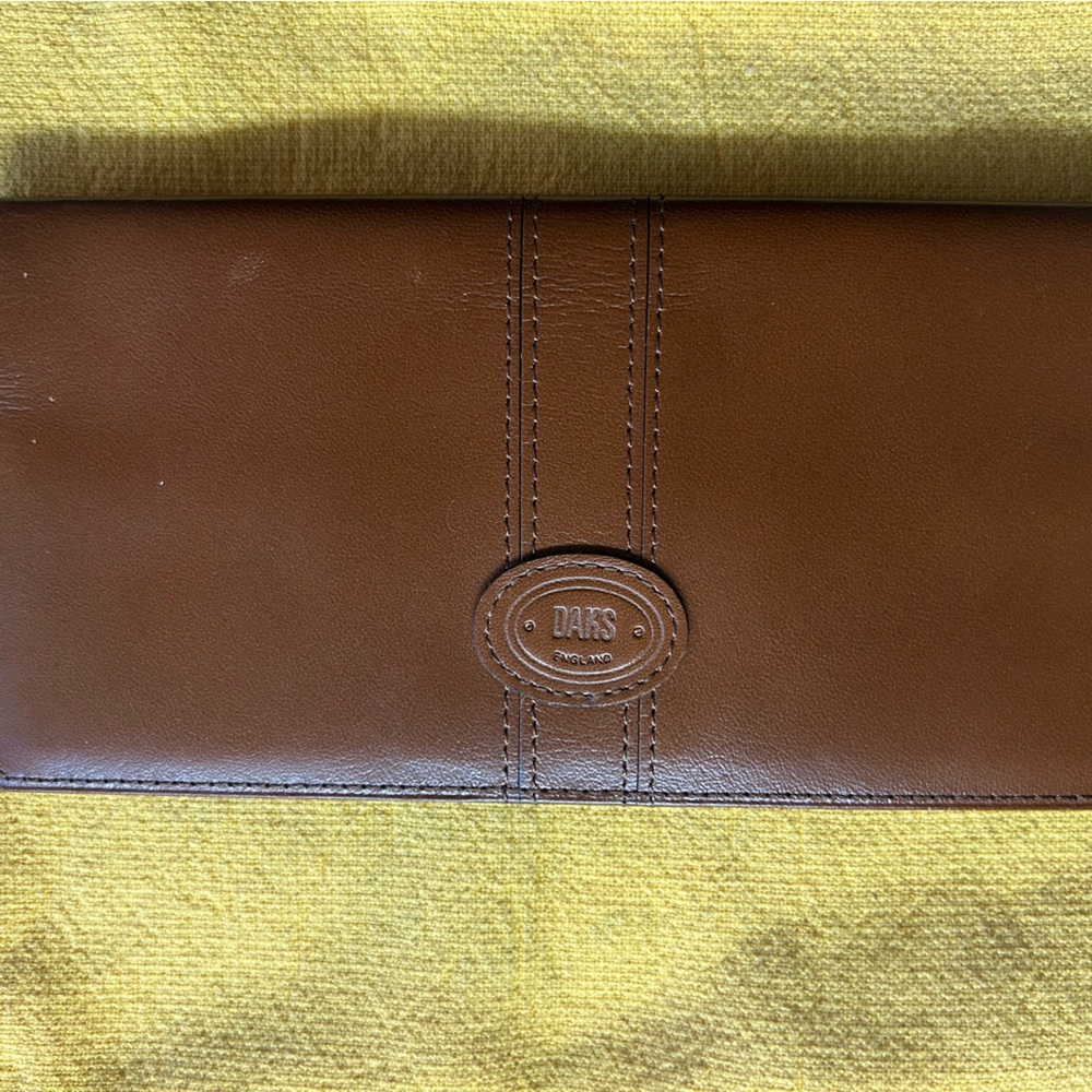 Daks England Genuine Brown Leather Long Wallet NWT